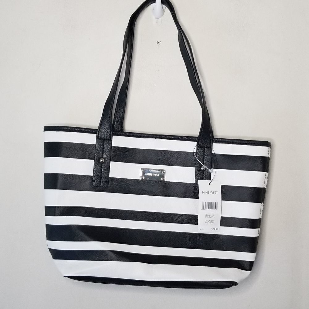 Nine West tote bag NWT blue and white